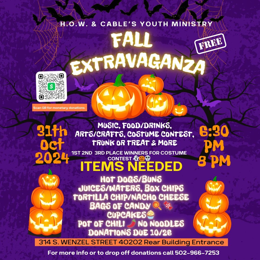 H.O.W. & Cable\u2019s Youth Ministry Fall Extravaganza 