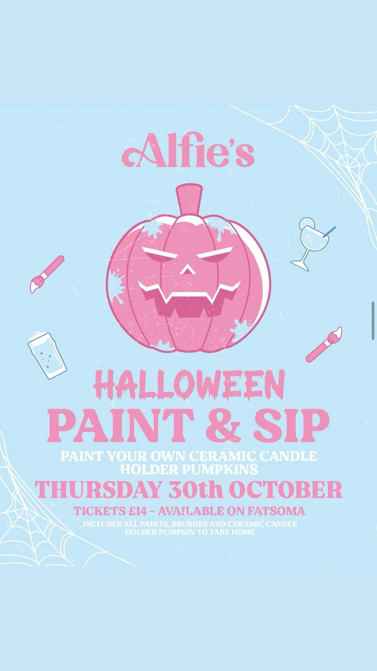 Halloween Sip &amp; Paint - Alfie\u2019s Bar - Thursday 29th October 