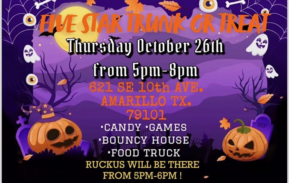 Five Star Hail Repair Trunk or Treat! Amarillo's Five Star Hail