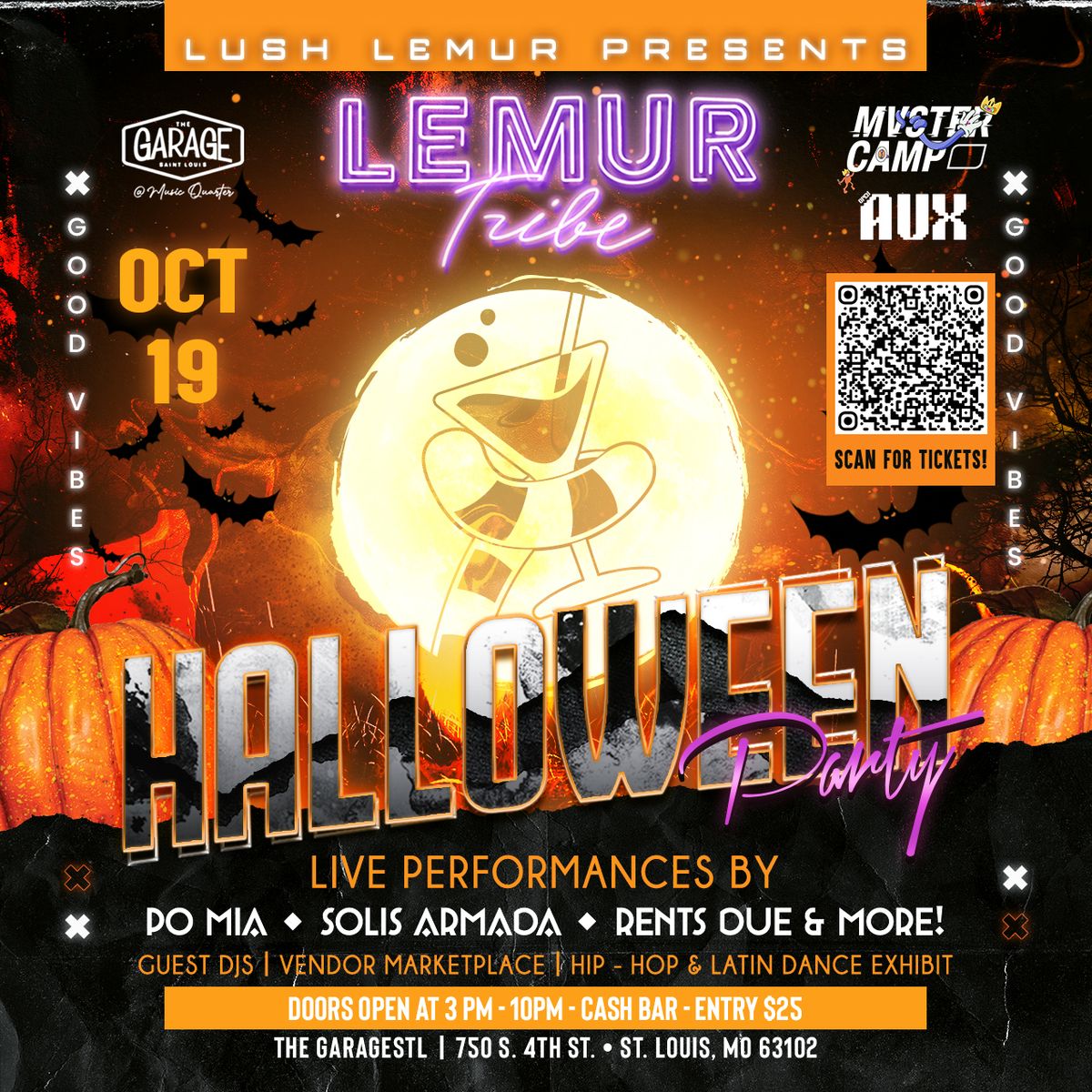 LUSH LEMUR | ART & MUSIC | Halloween Bash | $500 Costume Contest!