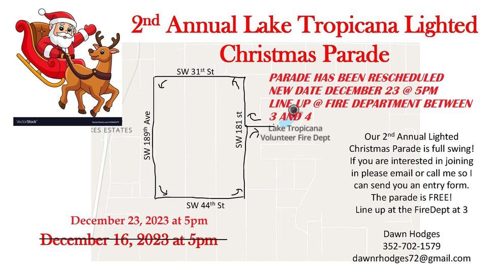 2nd Annual Lighted Christmas Parade Lake Tropicana, Dunnellon, FL