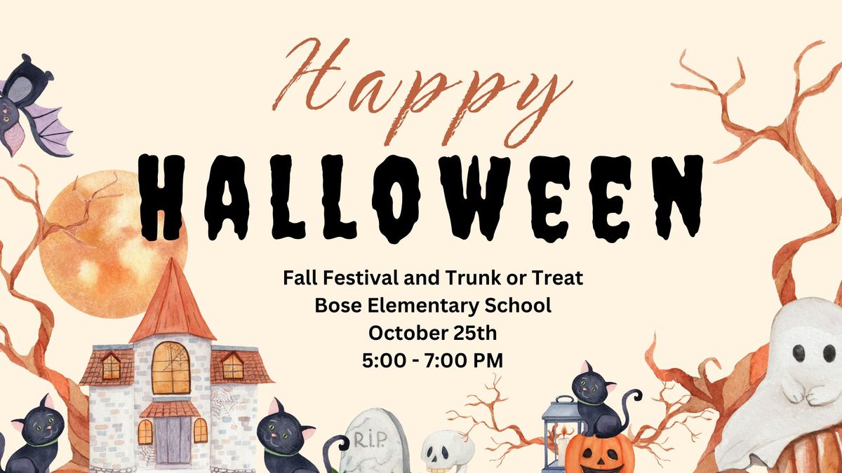 Bose PTA Fall Festival and Trunk or Treat