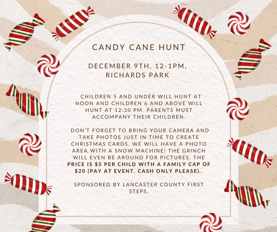Candy Cane Hunt Fundraiser Richards Park, Liberty Hill, SC December