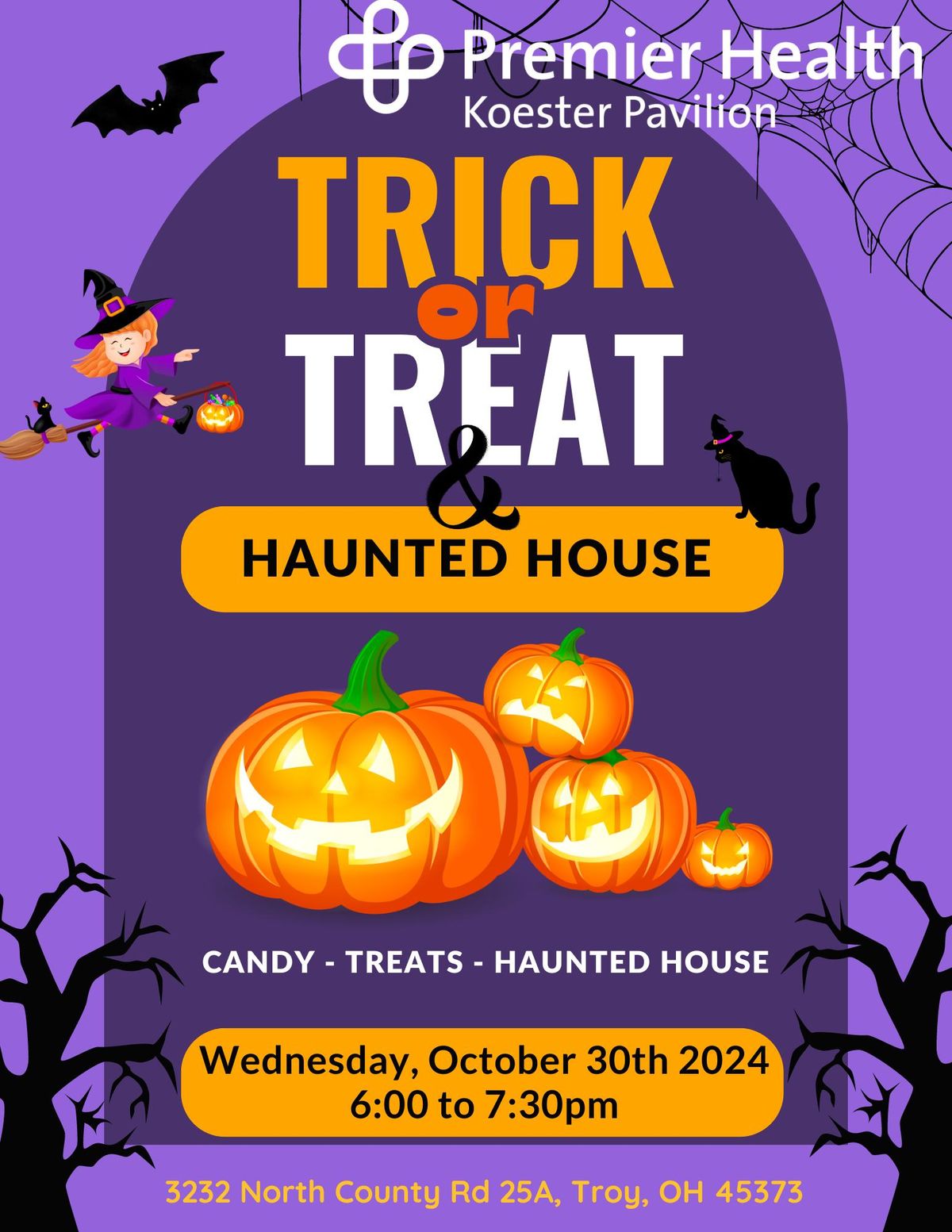 Annual Trick or Treat and Haunted House 3232 N. County Road 25A, Troy