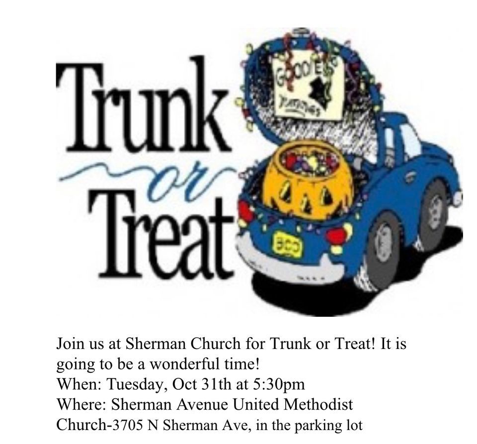 Trunk or Treat Sherman Church, Madison, WI October 31, 2023