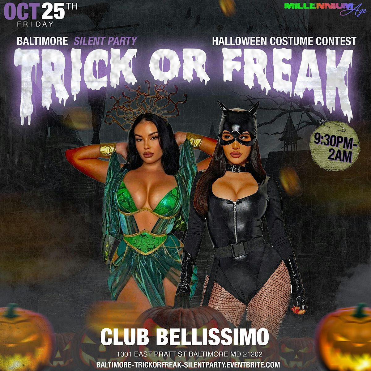 BALTIMORE "TRICK OR FREAK" HALLOWEEN COSTUME CONTEST SILENT PARTY