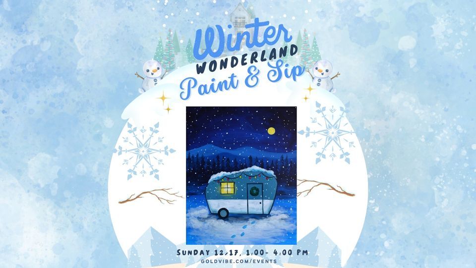 Winter Wonderland Paint & Sip Gold Vibe Kombuchary Gold Vibe