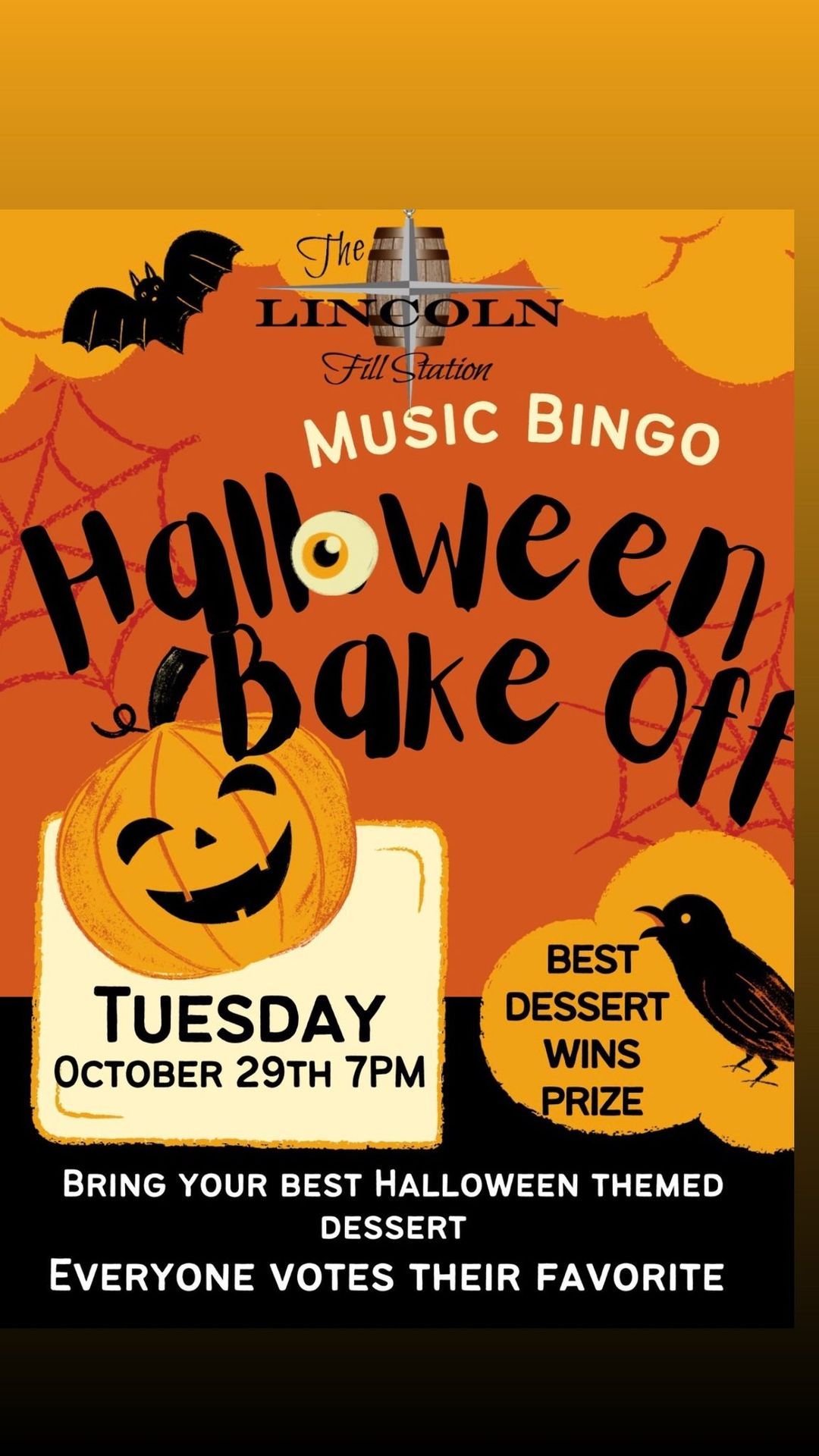 Halloween Bake Off w\/ Music Bingo 