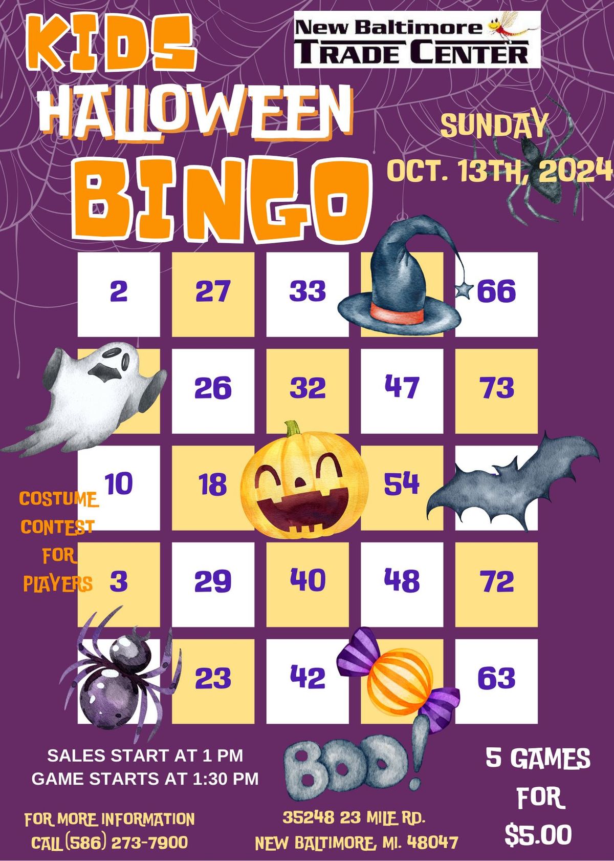 Kids Halloween Bingo