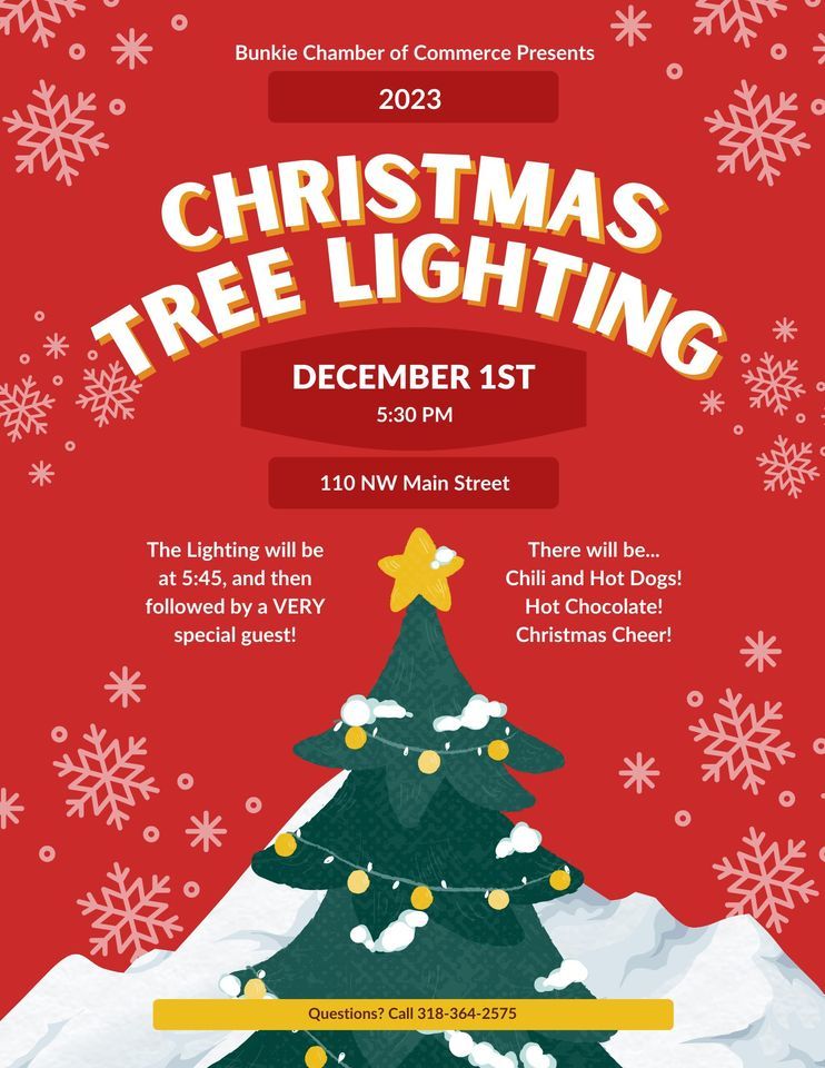 Annual Bunkie Christmas Tree Lighting The Bunkie Depot December 1, 2023