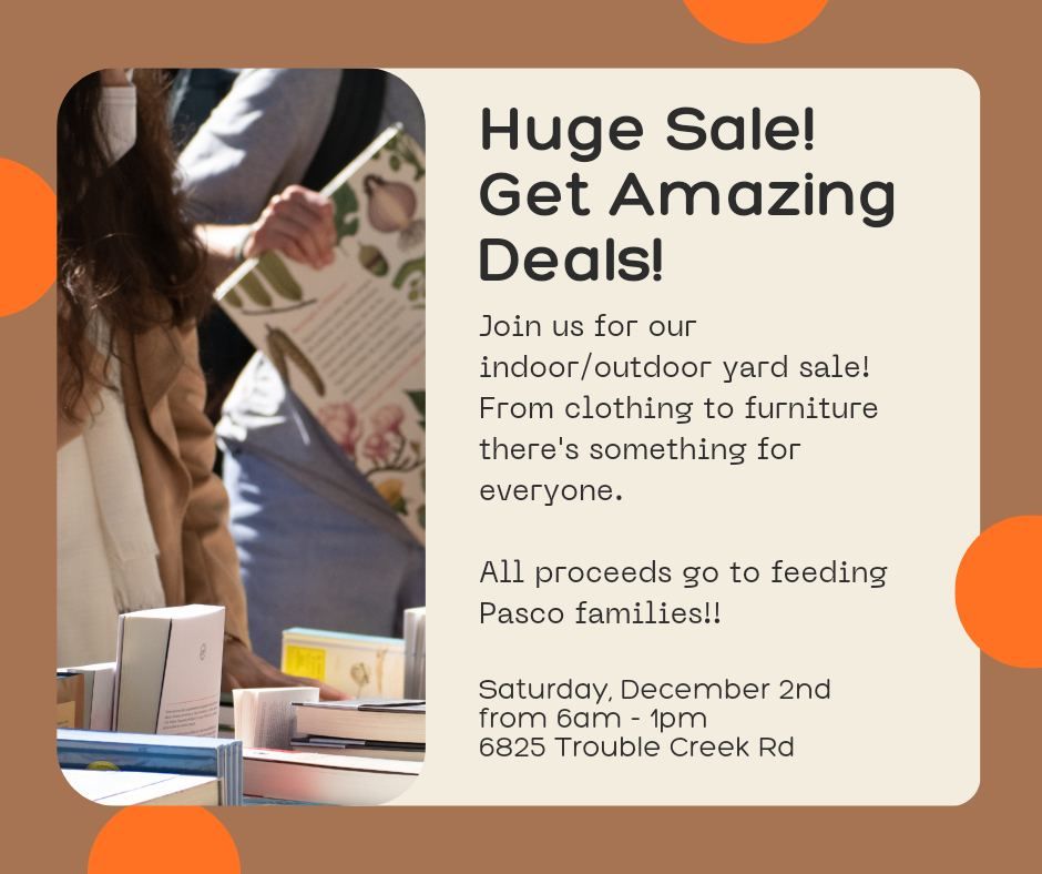 Indoor/Outdoor Yard Sale Calvary Chapel Worship Center, Port Richey