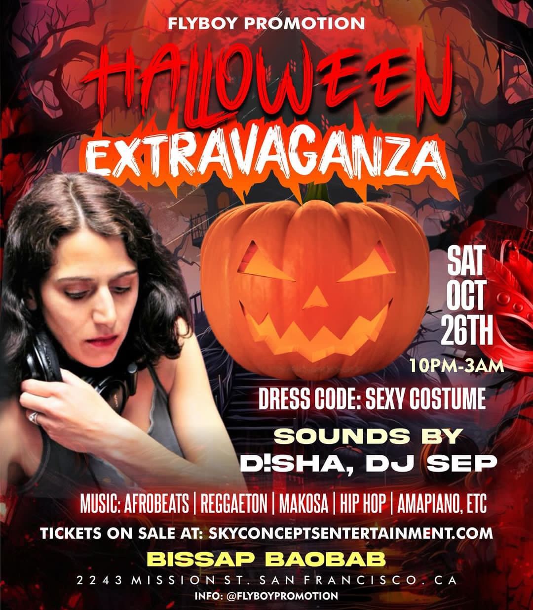 Halloween Extravaganza- sexy costume, Saturday, October 26th