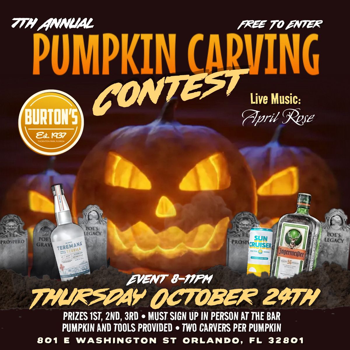 Burton\u2019s 7th Annual Pumpkin Carving Contest