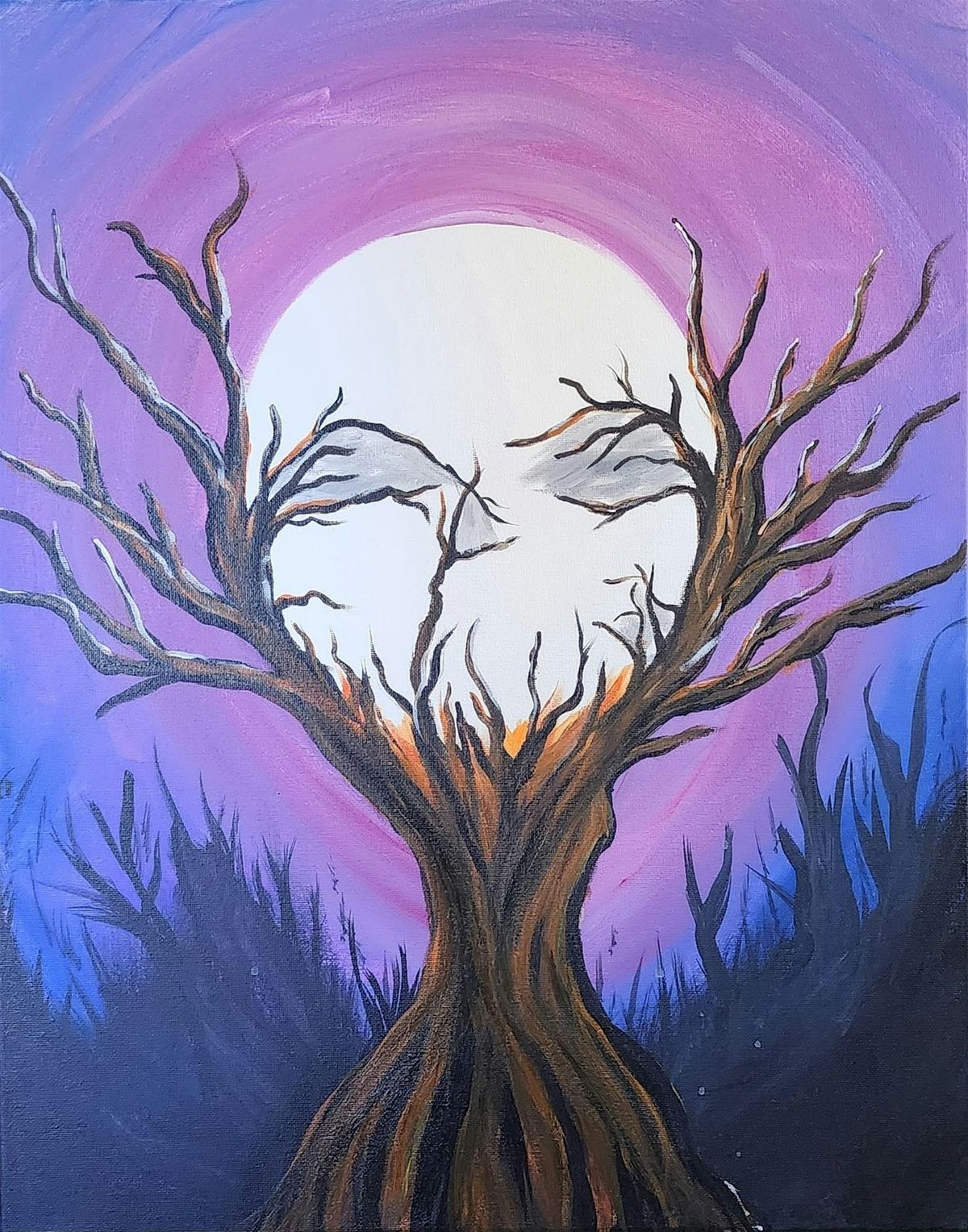 Skull Moonrise Sip & Paint: Join the Fun Experience!