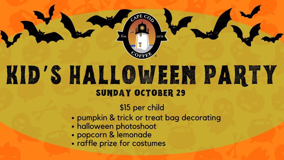 Kids Halloween Party Cape Cod Coffee, Mashpee, MA October 29, 2023