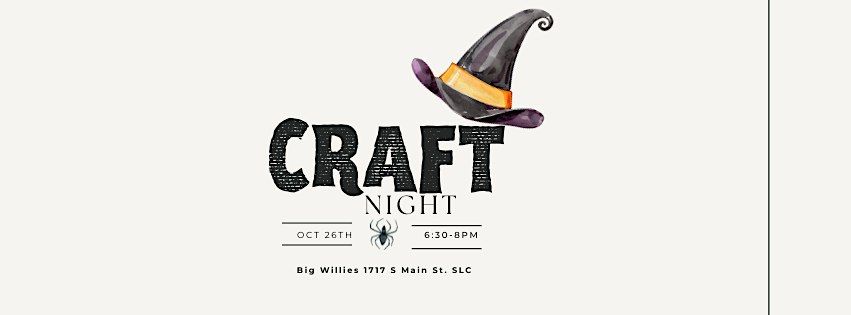 Crafts and Cocktails: Halloween Workshop in Salt lake City, Mon Oct 26 ...