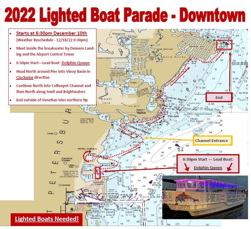 2022 Downtown St Pete Lighted Boat Parade St Petersburg Municipal