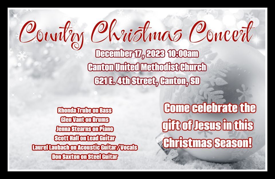 Country Christmas Concert Canton United Methodist Church December