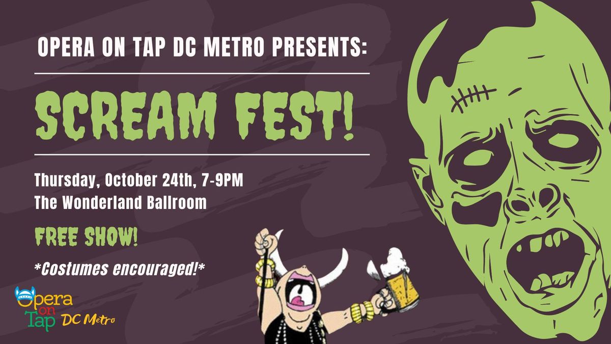 Opera on Tap DC Metro presents: Scream Fest!