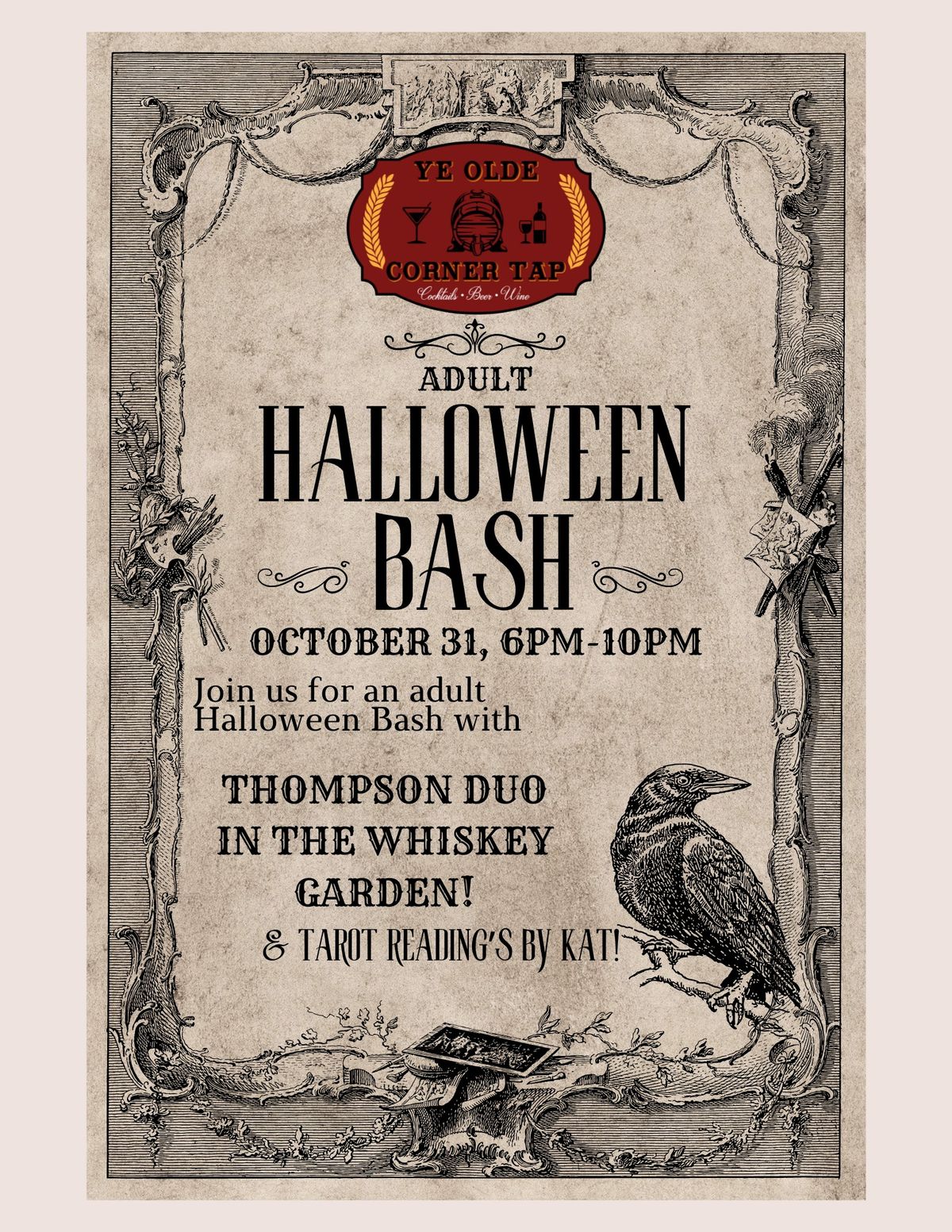 Adult Halloween Bash with Thompson Duo & Tarot Readings!