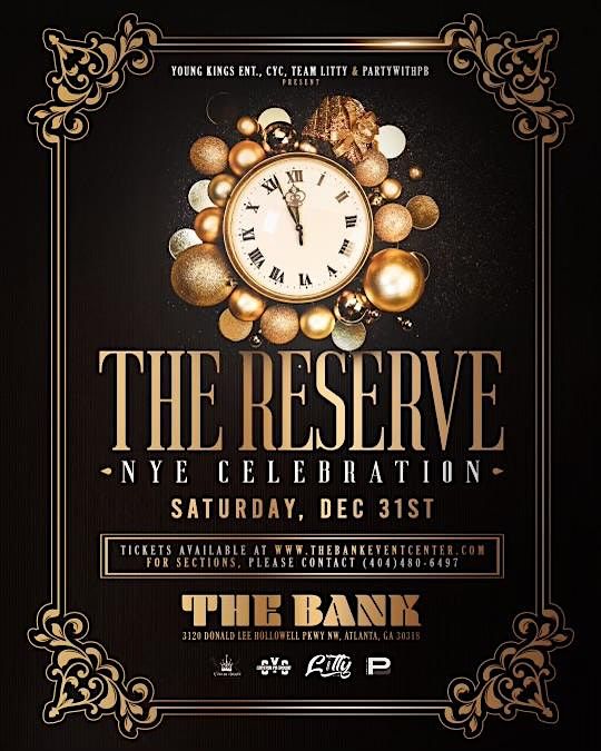 New Years Eve At The Bank | The Bank, Atlanta, GA | December 31 to January 1