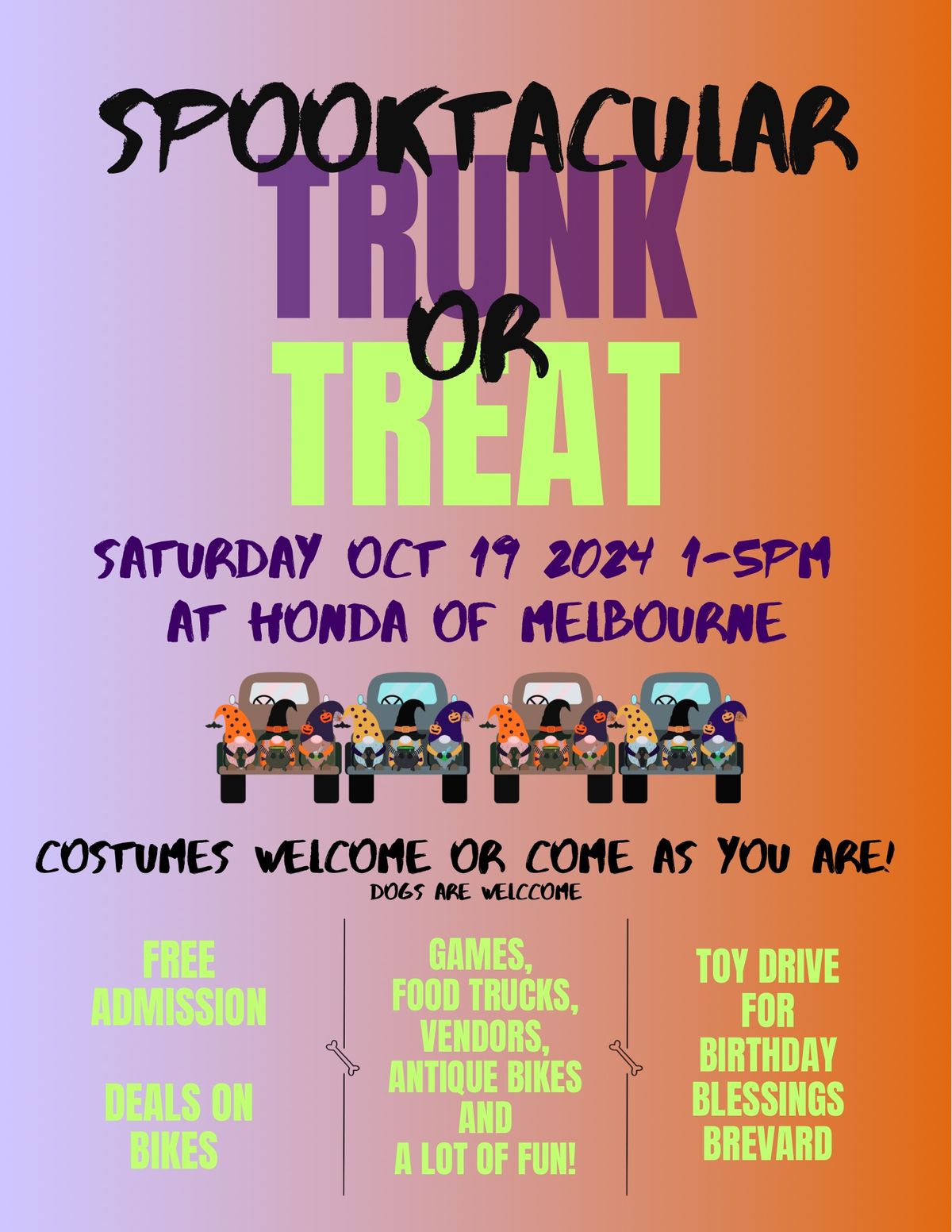 Spooktacular Trunk or Treat Extravaganza at Honda of Melbourne