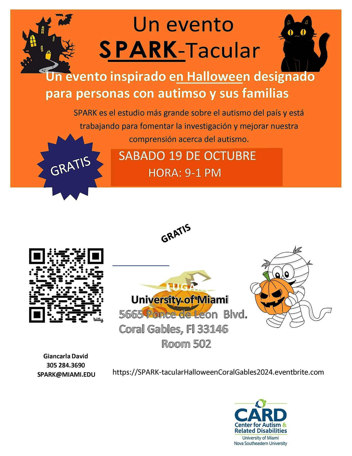 GRATIS-Evento de Halloween creado para personas con autismo y sus familias