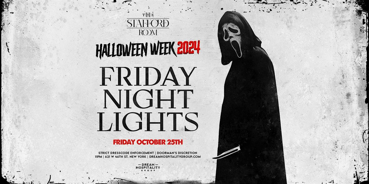 HALLOWEEN WEEK @ THE STAFFORD ROOM