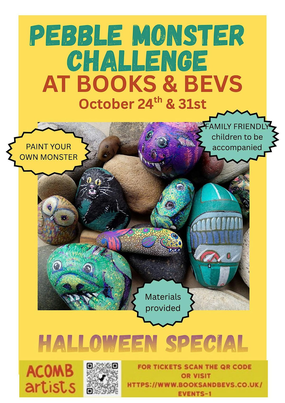 Pebble Monster Challenge: Halloween Workshop in Acomb, Sat Oct 24 ...