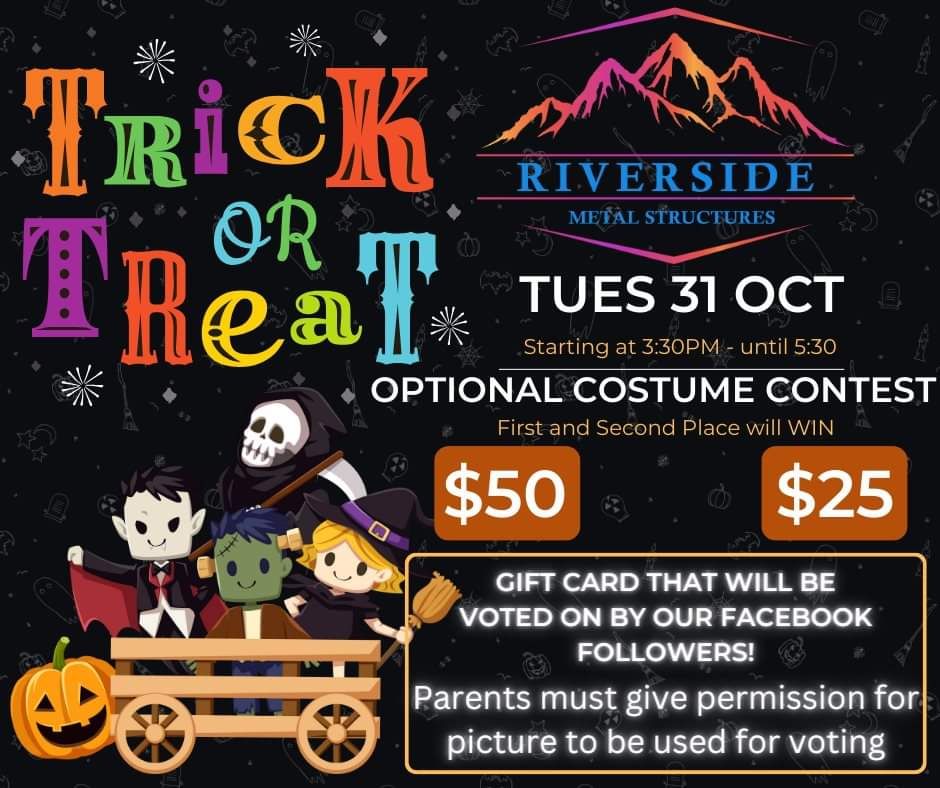 Trunk or Treat with Riverside and Universal Metal Structures 535 East