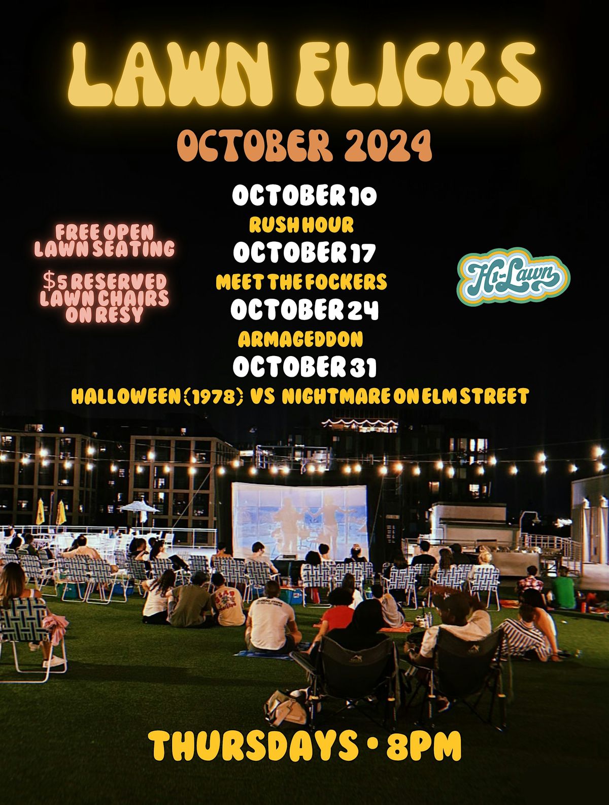 Lawn Flicks: Halloween Movie Night at Hi-Lawn (Nightmare on Elm Street)