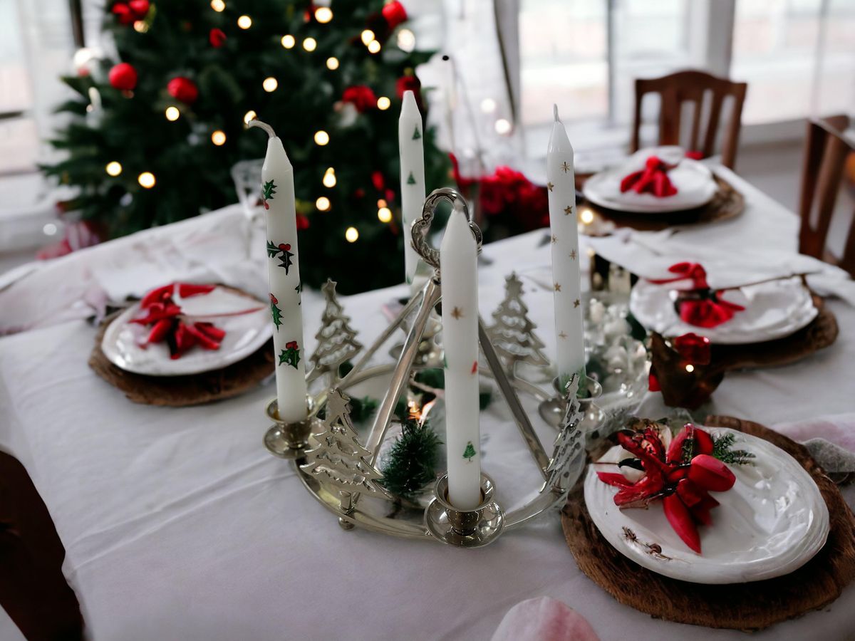 Painted Christmas Candles Gold Coast The Meraki Connection, Nerang