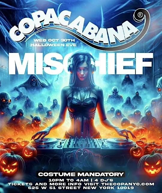 Copacabana Mischief Halloween Costume party 2024