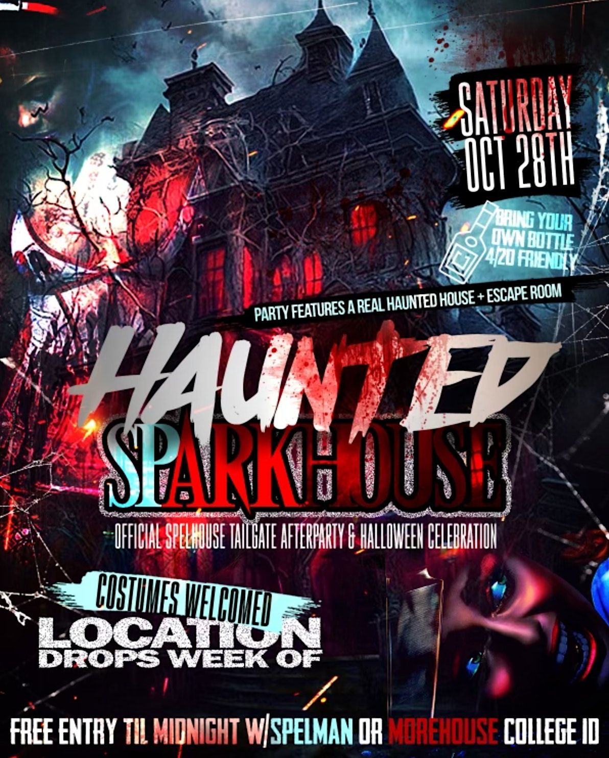 HAUNTED SPARKHOUSE HALLOWEEN COSTUME AFTERPARTY To Be