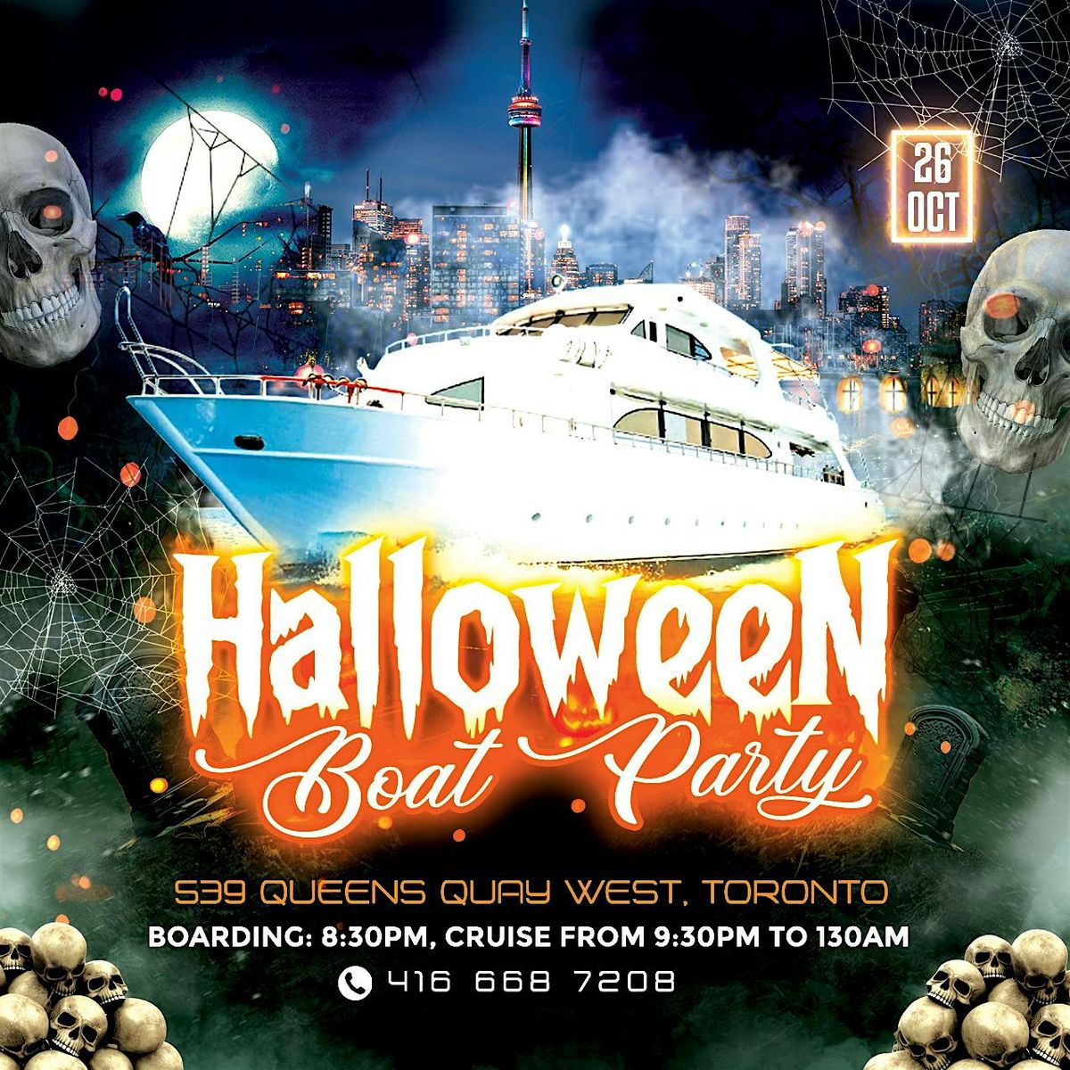 Toronto Halloween Boat Party - Saturday, Oct 26