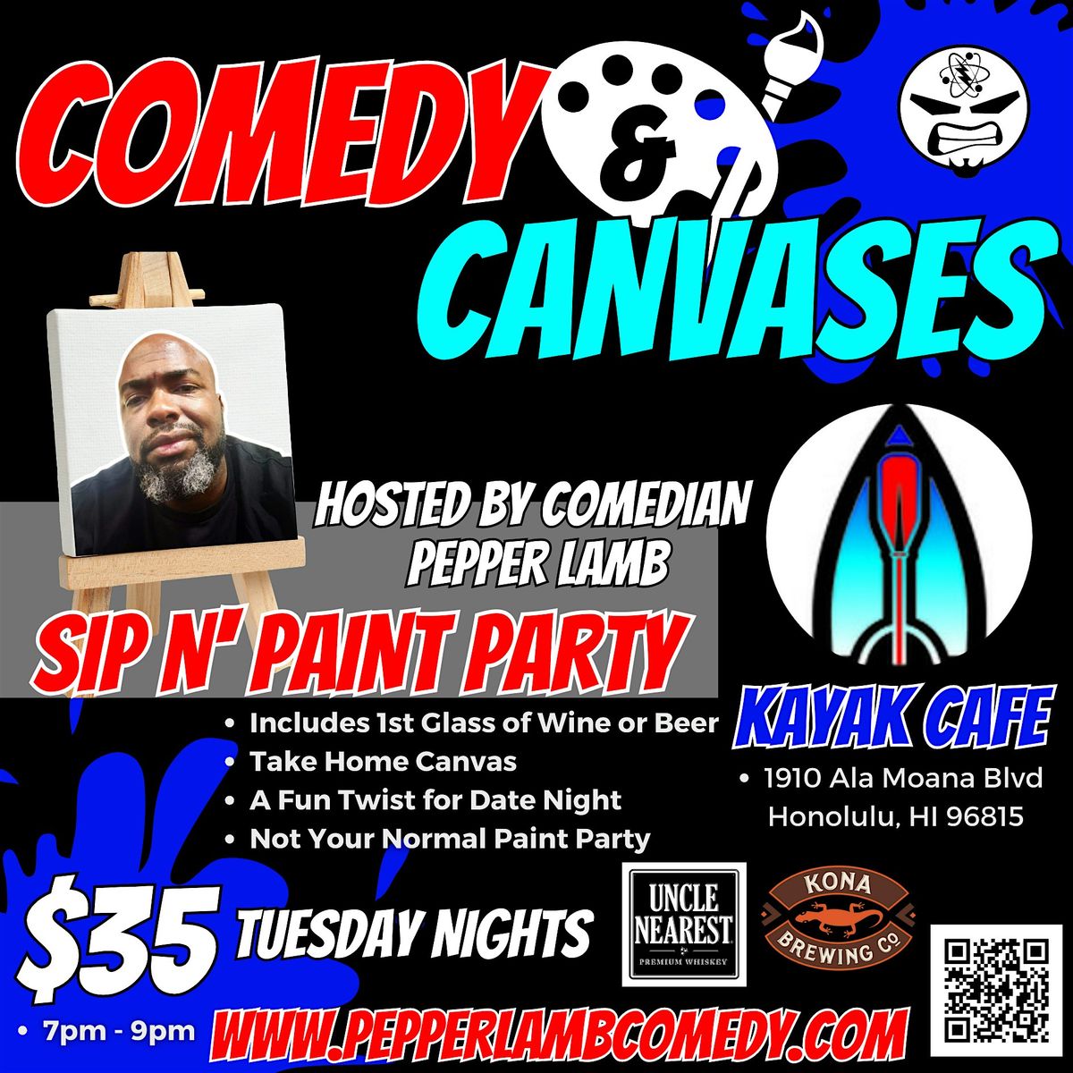 Comedy & Canvases - Sip N' Paint Party - October 30th