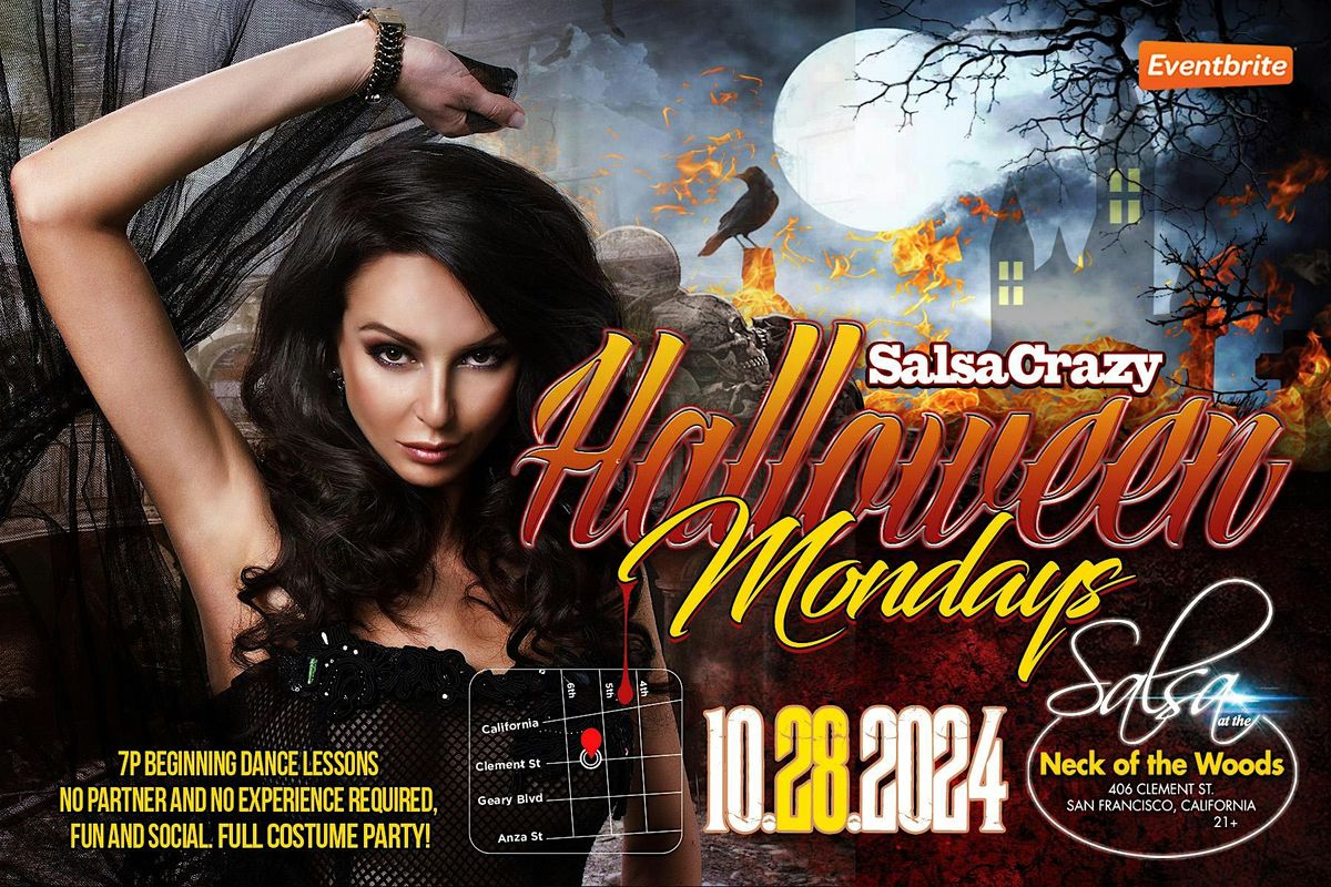 SalsaCrazy Mondays HALLOWEEN - Salsa Dance Classes & Salsa Bachata Dancing