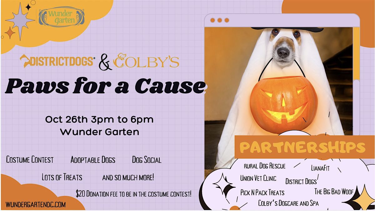 Paws for a Cause: Halloween Edition at Wunder Garten