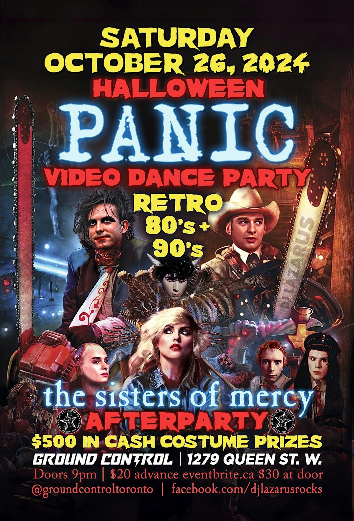 Halloween PANIC: 80's\/90's Video Dance Party w\/ Sisters Of Mercy Aft Party