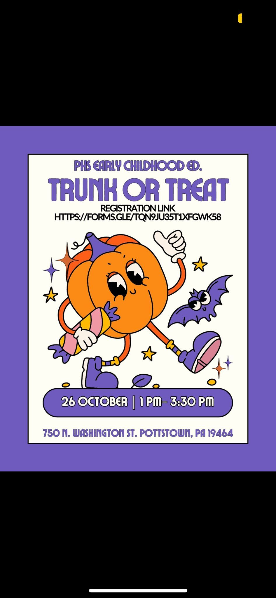 PHS Early Childhood Education Program Annual Trunk or Treat