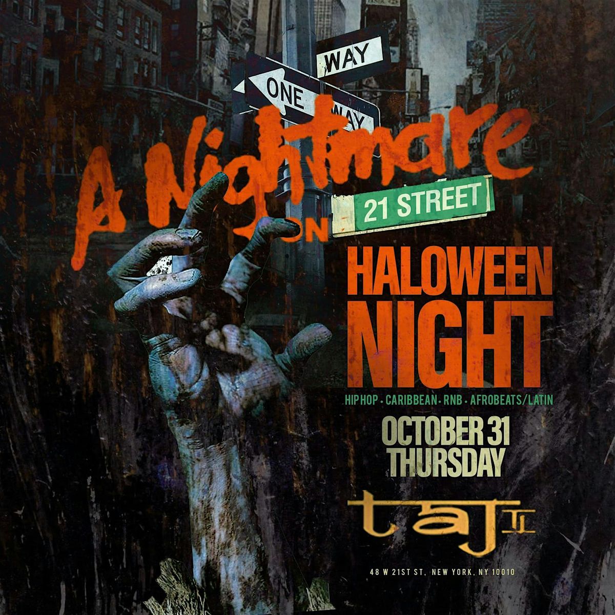 A Nightmare on 21st Street Halloween Costume Party @  Taj