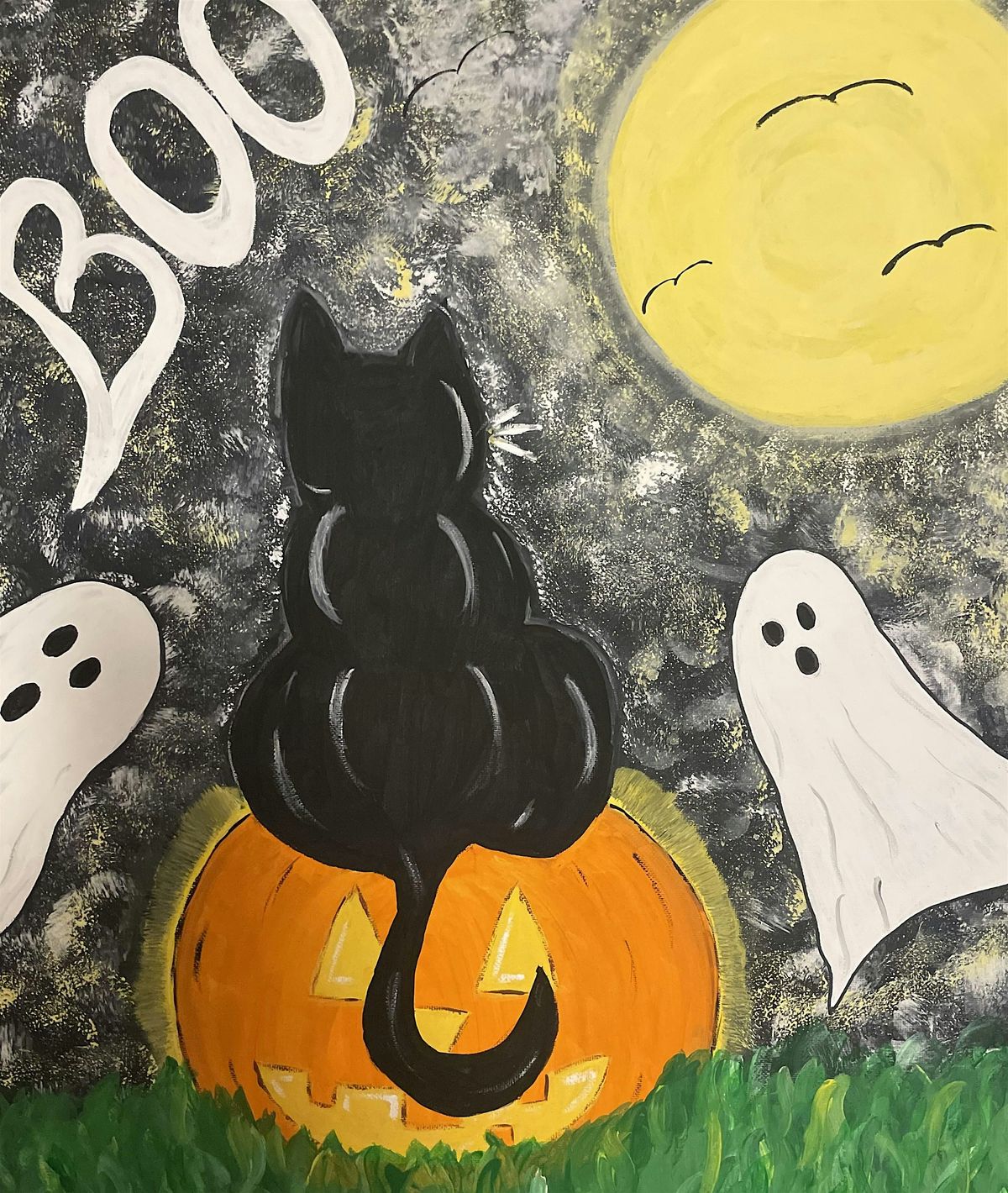 Halloween Cat Canvas Paint Nite