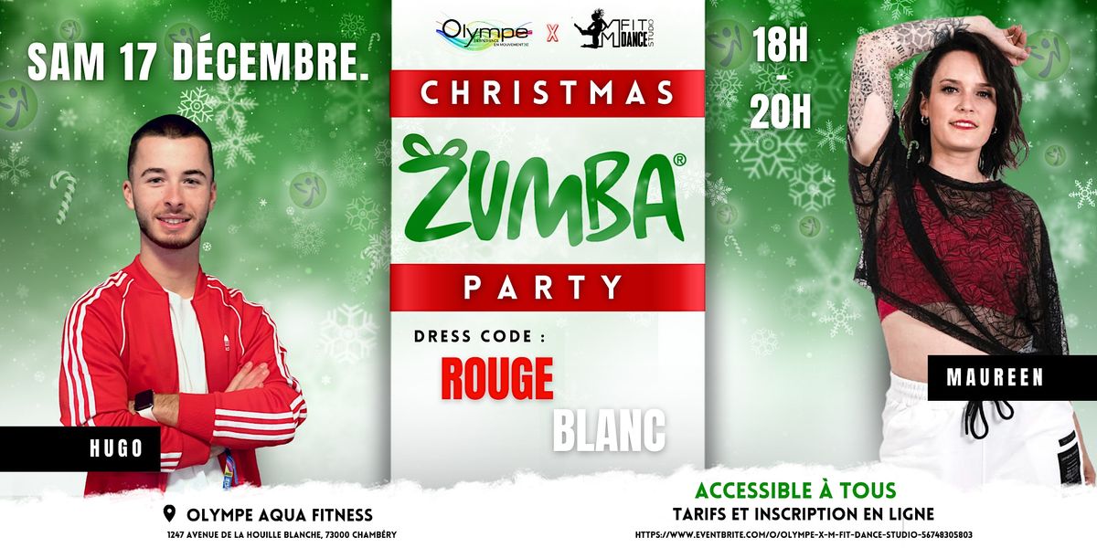 CHRISTMAS ZUMBA PARTY Olympe Aqua Fitness, Chambéry, RH December 17