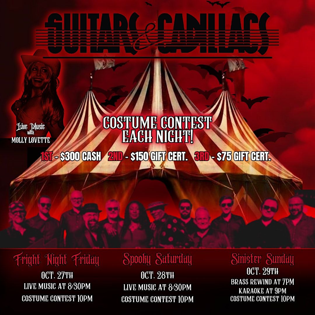 HALLOWEEN COSTUME PARTY FRI OCT 27 SAT OCT 28 SUNDAY OCT 29