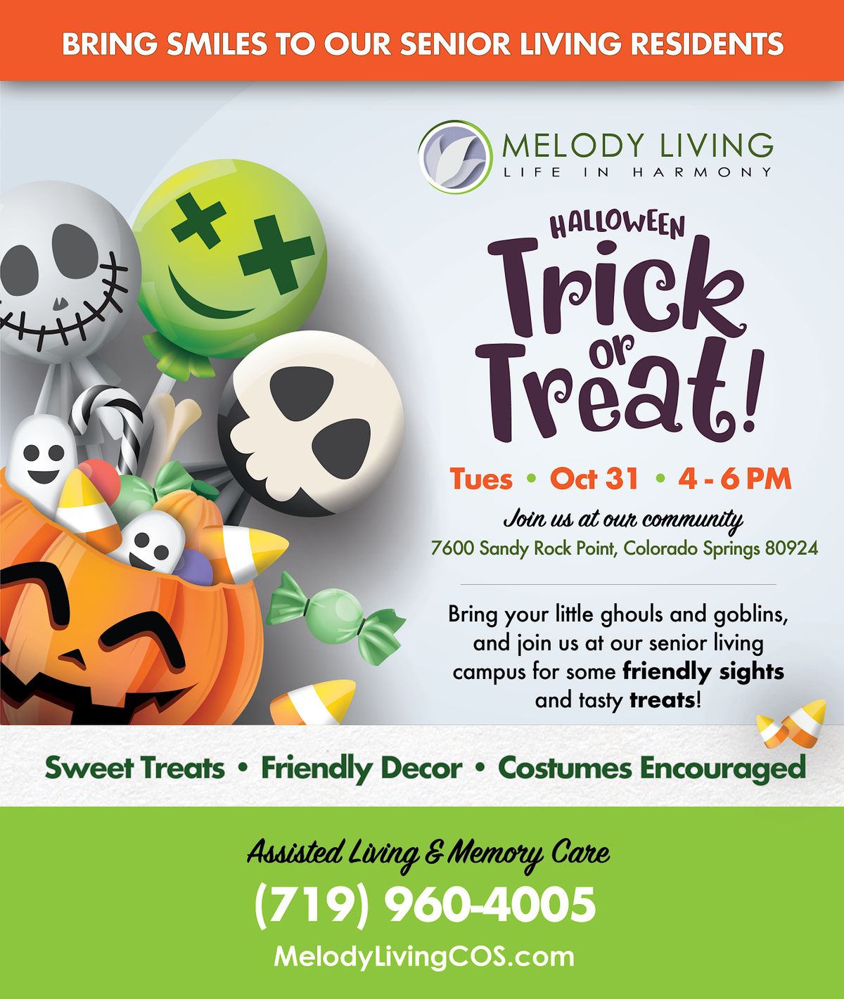 Halloween Trick or Treat 7600 Sandy Rock Point, Colorado Springs, CO