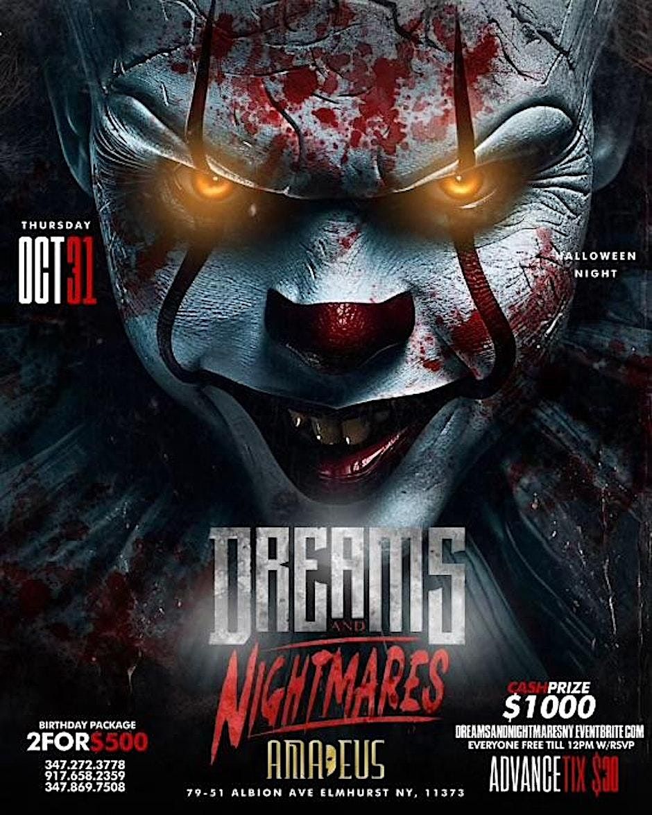 DREAMS & NIGHTMARES: The Official Halloween Costume Party at Amadeus!