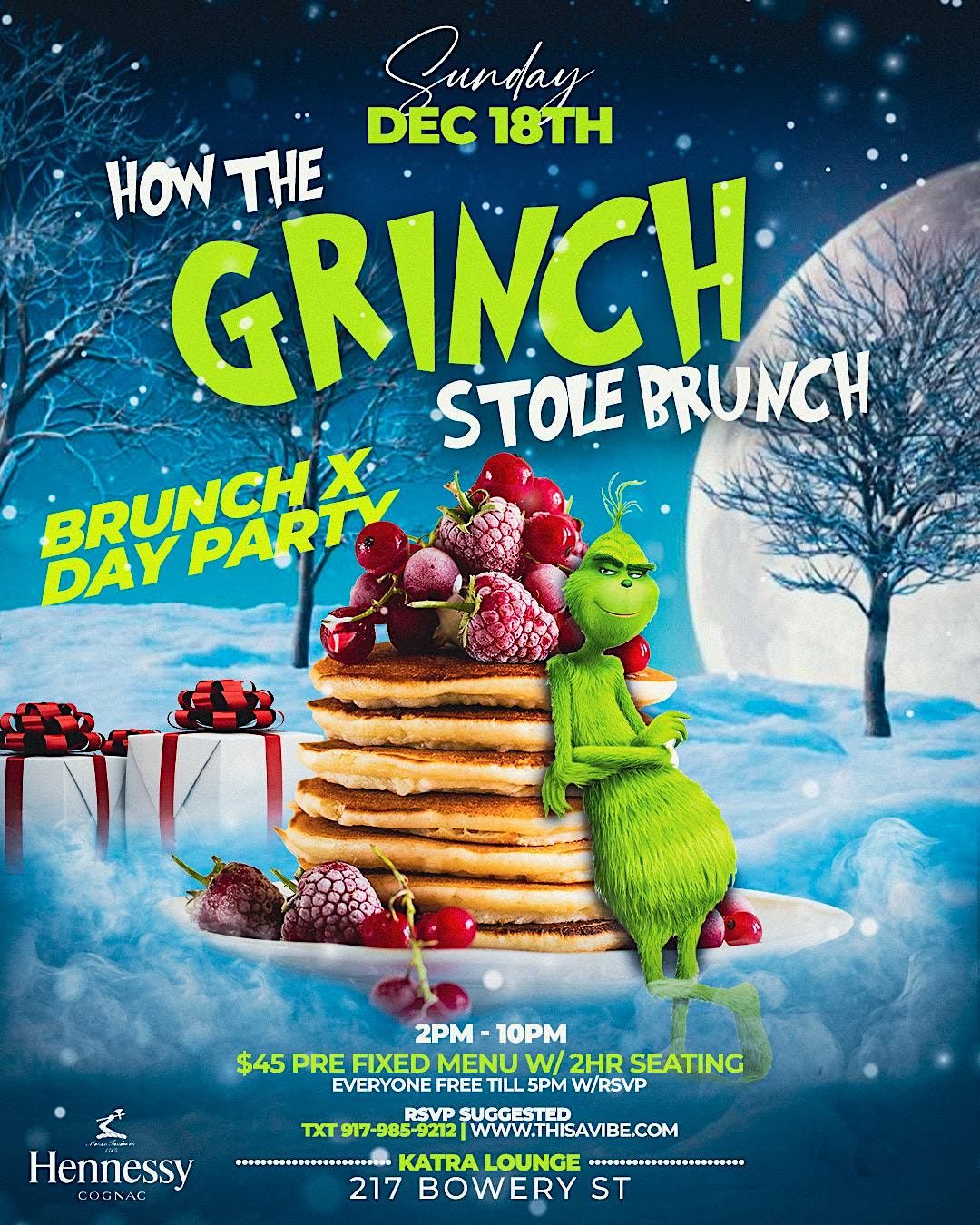 How the grinch stole brunch day party Katra Lounge & Event Space, New