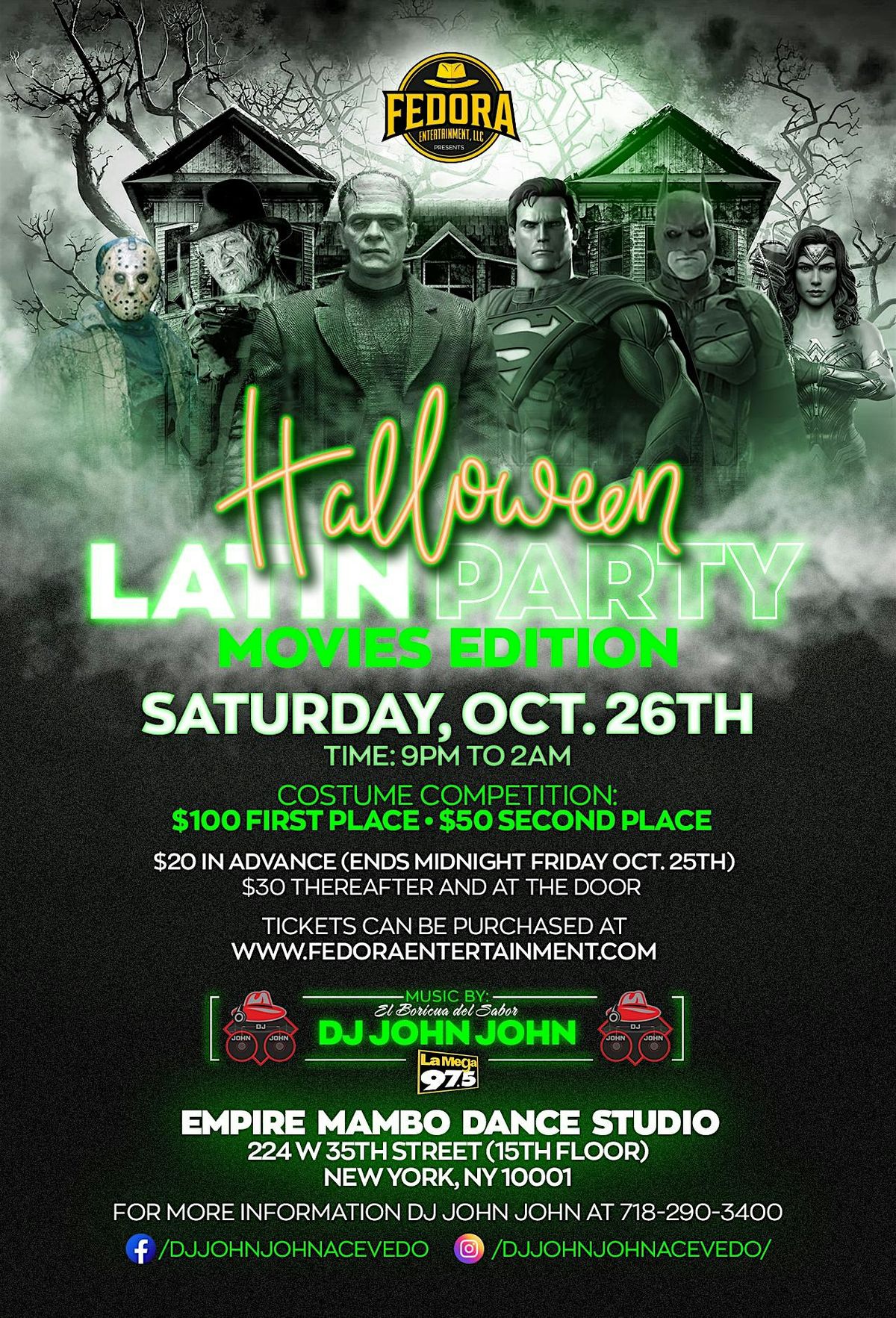 HALLOWEEN LATIN PARTY "MOVIES EDITION"