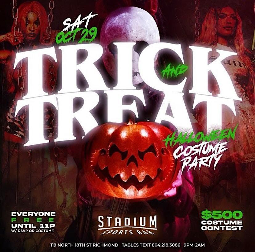 Trick & Treat Halloween Party at Stadium Bar & Lounge | SAT 11.2.24