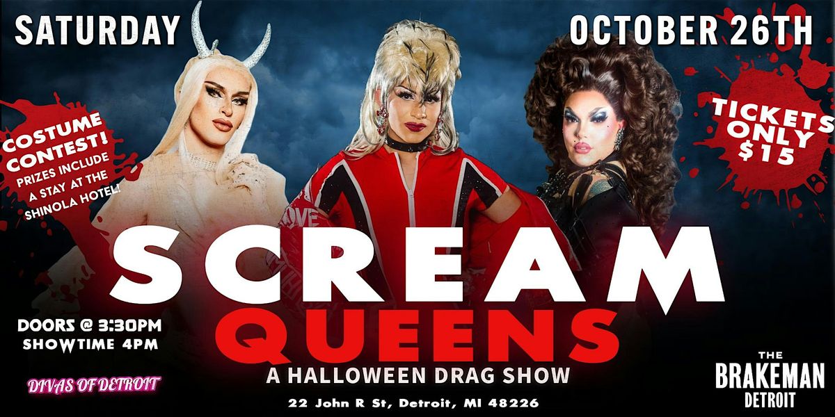 Scream Queens! A Halloween Drag Show | The Breakman Detroit